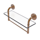 Allied Brass Remi Collection 16 Inch Glass Vanity Shelf with Integrated Towel Bar RM-1-16TB-BBR