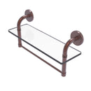 Allied Brass Remi Collection 16 Inch Glass Vanity Shelf with Integrated Towel Bar RM-1-16TB-CA