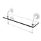 Allied Brass Remi Collection 16 Inch Glass Vanity Shelf with Integrated Towel Bar RM-1-16TB-WHM