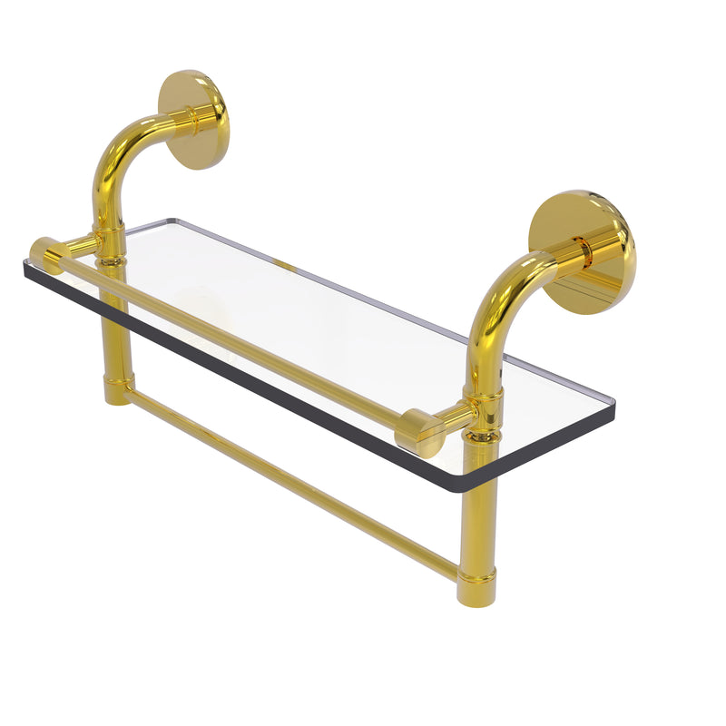 Allied Brass Remi Collection 16 Inch Gallery Glass Shelf with Towel Bar RM-1-16TB-GAL-PB