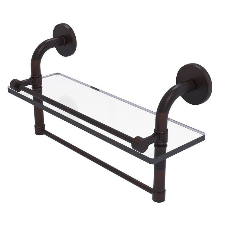 Allied Brass Remi Collection 16 Inch Gallery Glass Shelf with Towel Bar RM-1-16TB-GAL-VB