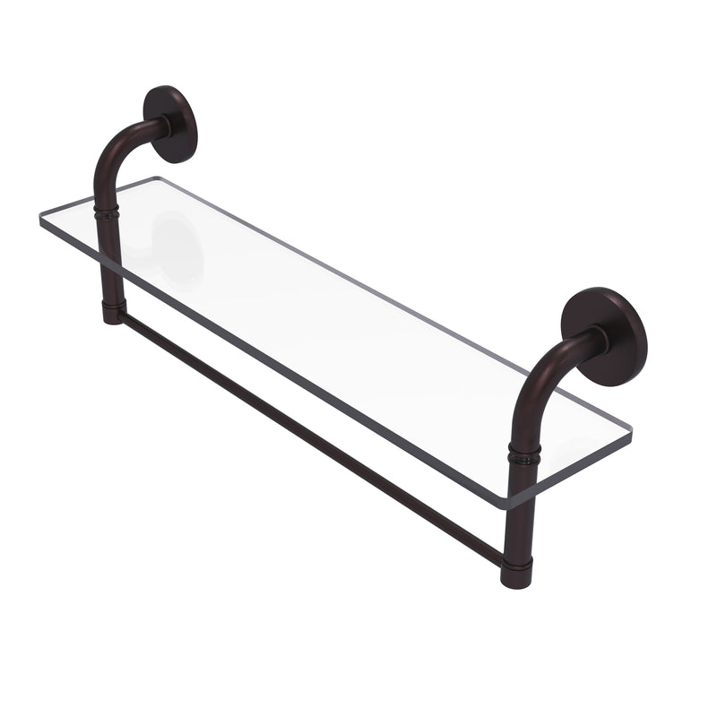 Allied Brass Remi Collection 22 Inch Glass Vanity Shelf with Integrated Towel Bar RM-1-22TB-ABZ
