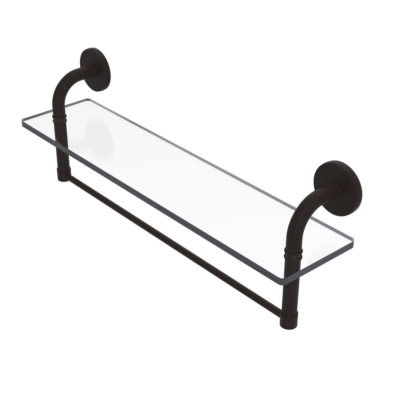 Allied Brass Remi Collection 22 Inch Glass Vanity Shelf with Integrated Towel Bar RM-1-22TB-ORB