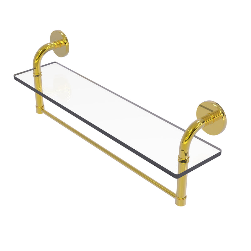 Allied Brass Remi Collection 22 Inch Glass Vanity Shelf with Integrated Towel Bar RM-1-22TB-PB