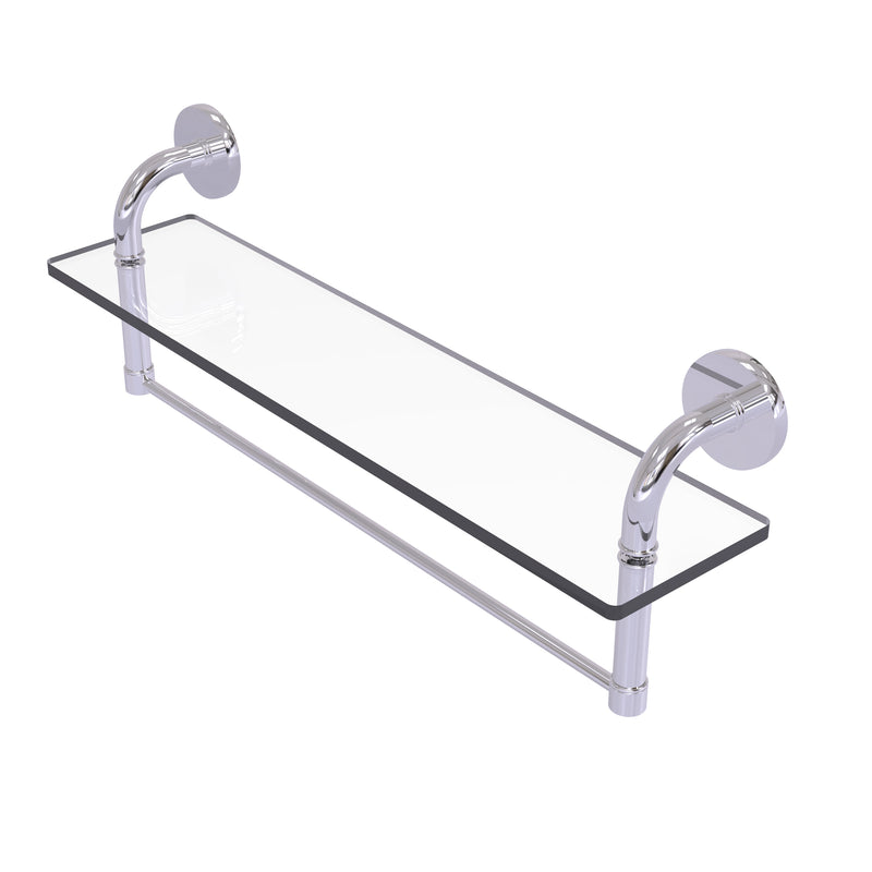 Allied Brass Remi Collection 22 Inch Glass Vanity Shelf with Integrated Towel Bar RM-1-22TB-PC
