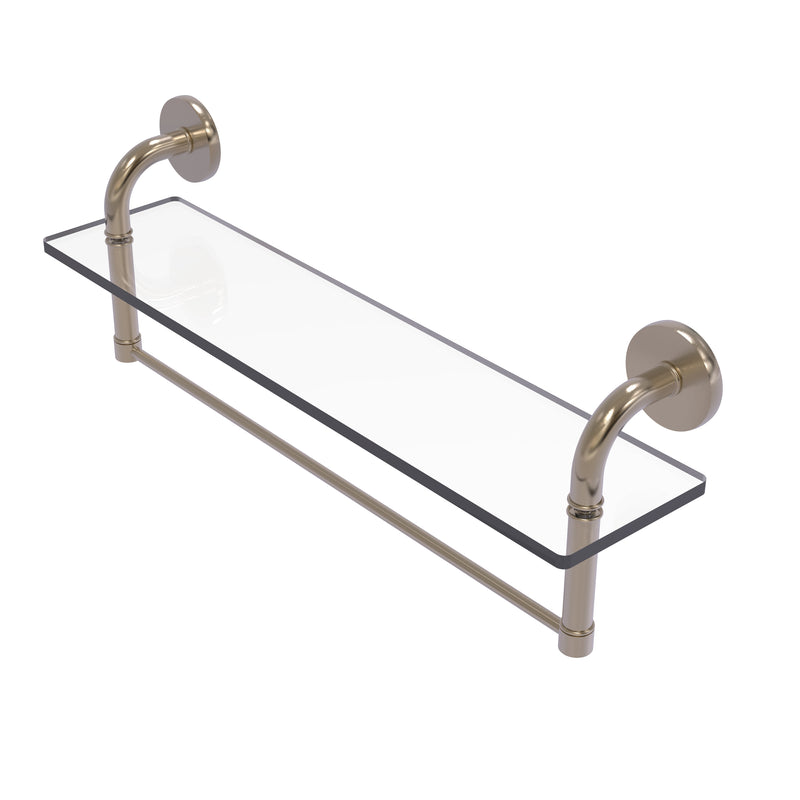 Allied Brass Remi Collection 22 Inch Glass Vanity Shelf with Integrated Towel Bar RM-1-22TB-PEW