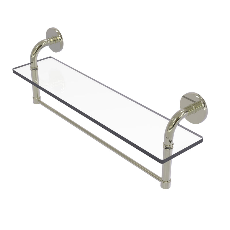 Allied Brass Remi Collection 22 Inch Glass Vanity Shelf with Integrated Towel Bar RM-1-22TB-PNI