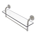 Allied Brass Remi Collection 22 Inch Glass Vanity Shelf with Integrated Towel Bar RM-1-22TB-SN