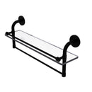 Allied Brass Remi Collection 22 Inch Gallery Glass Shelf with Towel Bar RM-1-22TB-GAL-BKM
