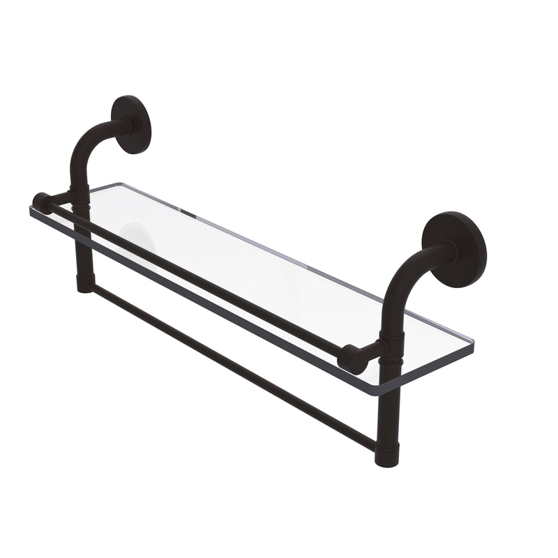 Allied Brass Remi Collection 22 Inch Gallery Glass Shelf with Towel Bar RM-1-22TB-GAL-ORB