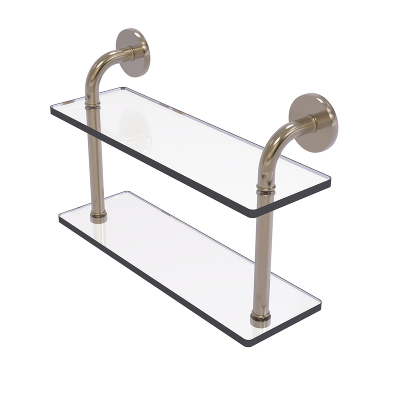 Allied Brass Remi Collection 16 Inch Two Tiered Glass Shelf RM-2-16-PEW