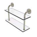 Allied Brass Remi Collection 16 Inch Two Tiered Glass Shelf RM-2-16-PNI