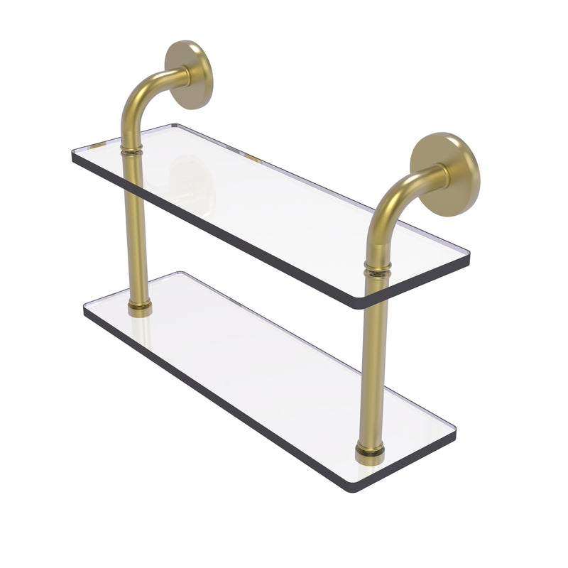 Allied Brass Remi Collection 16 Inch Two Tiered Glass Shelf RM-2-16-SBR