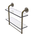 Allied Brass Remi Collection 16 Inch Two Tiered Glass Shelf with Integrated Towel Bar RM-2-16TB-ABR