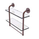 Allied Brass Remi Collection 16 Inch Two Tiered Glass Shelf with Integrated Towel Bar RM-2-16TB-CA