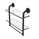 Allied Brass Remi Collection 16 Inch Two Tiered Glass Shelf with Integrated Towel Bar RM-2-16TB-ORB