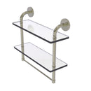 Allied Brass Remi Collection 16 Inch Two Tiered Glass Shelf with Integrated Towel Bar RM-2-16TB-PNI