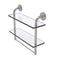 Allied Brass Remi Collection 16 Inch Two Tiered Glass Shelf with Integrated Towel Bar RM-2-16TB-SN