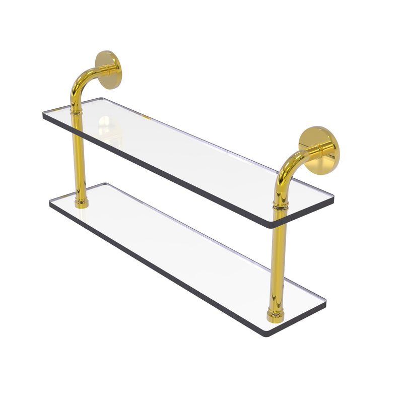 Allied Brass Remi Collection 22 Inch Two Tiered Glass Shelf RM-2-22-PB