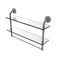 Allied Brass Remi Collection 22 Inch Two Tiered Glass Shelf with Integrated Towel Bar RM-2-22TB-GYM