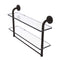 Allied Brass Remi Collection 22 Inch Two Tiered Glass Shelf with Integrated Towel Bar RM-2-22TB-ORB