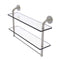 Allied Brass Remi Collection 22 Inch Two Tiered Glass Shelf with Integrated Towel Bar RM-2-22TB-SN