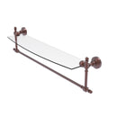 Allied Brass Retro Wave Collection 24 Inch Glass Vanity Shelf with Integrated Towel Bar RW-33TB-24-CA