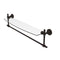 Allied Brass Retro Wave Collection 24 Inch Glass Vanity Shelf with Integrated Towel Bar RW-33TB-24-ORB