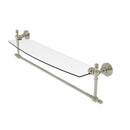 Allied Brass Retro Wave Collection 24 Inch Glass Vanity Shelf with Integrated Towel Bar RW-33TB-24-PNI