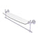 Allied Brass Retro Wave Collection 24 Inch Glass Vanity Shelf with Integrated Towel Bar RW-33TB-24-SCH