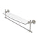 Allied Brass Retro Wave Collection 24 Inch Glass Vanity Shelf with Integrated Towel Bar RW-33TB-24-SN