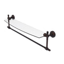 Allied Brass Retro Wave Collection 24 Inch Glass Vanity Shelf with Integrated Towel Bar RW-33TB-24-VB