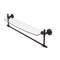 Allied Brass Retro Wave Collection 24 Inch Glass Vanity Shelf with Integrated Towel Bar RW-33TB-24-VB