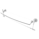 Allied Brass Retro Wave Collection 24 Inch Glass Vanity Shelf with Integrated Towel Bar RW-33TB-24-WHM