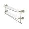 Allied Brass Retro Wave Collection 24 Inch Two Tiered Glass Shelf with Integrated Towel Bar RW-34TB-24-PNI