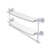 Allied Brass Retro Wave Collection 24 Inch Two Tiered Glass Shelf with Integrated Towel Bar RW-34TB-24-SCH