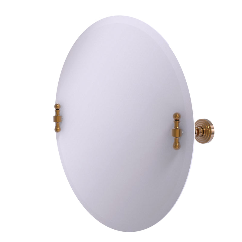 Allied Brass Frameless Round Tilt Mirror with Beveled Edge RW-90-BBR