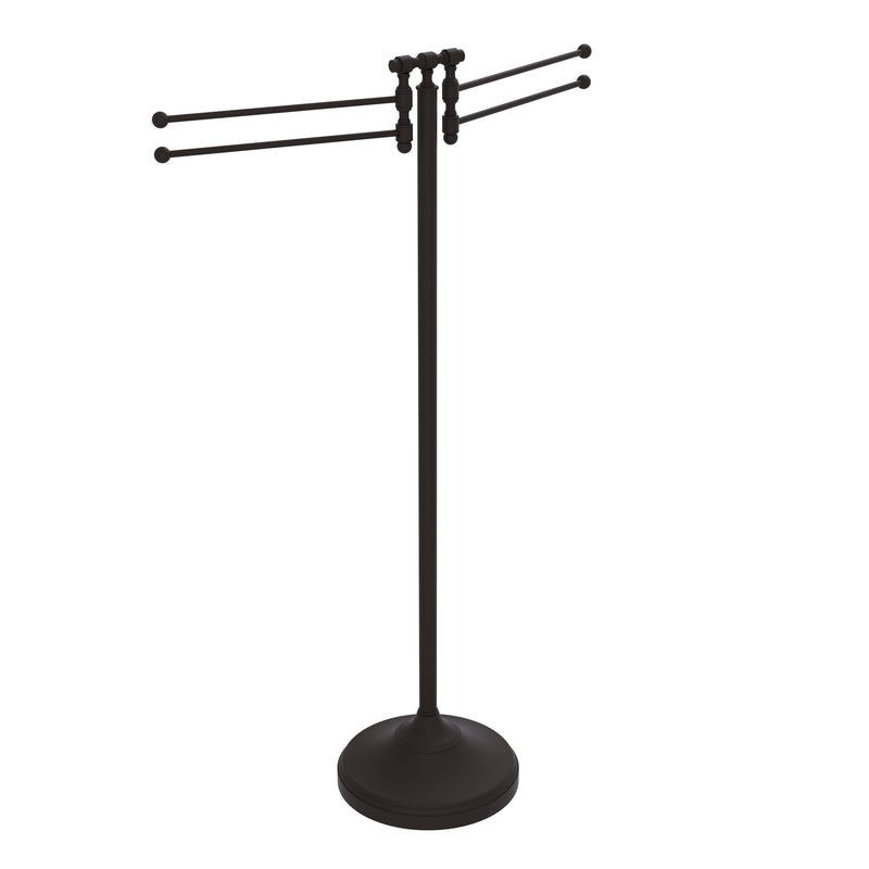 Allied Brass Towel Stand with 4 Pivoting Swing Arms RWM-8-ORB