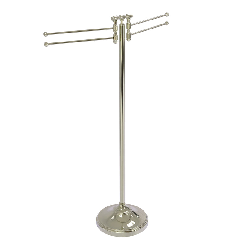 Allied Brass Towel Stand with 4 Pivoting Swing Arms RWM-8-PNI