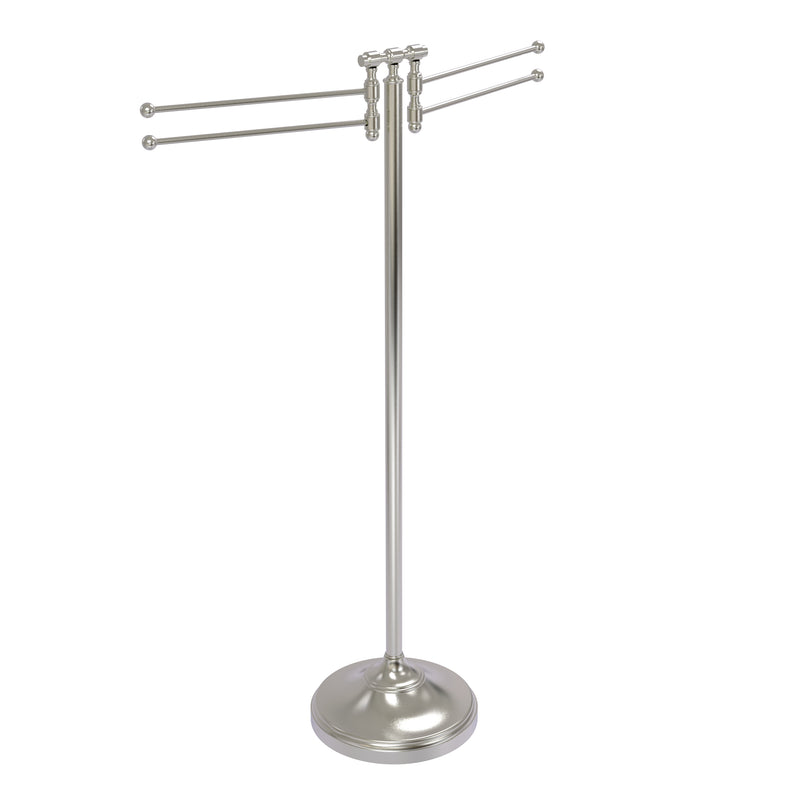 Allied Brass Towel Stand with 4 Pivoting Swing Arms RWM-8-SN