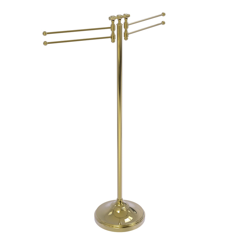 Allied Brass Towel Stand with 4 Pivoting Swing Arms RWM-8-UNL