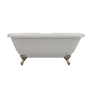 Cambridge Plumbing Acrylic Double Ended Clawfoot Bathtub 70"x30", 7" Drillings BN Feet