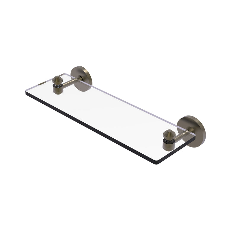 Allied Brass South Beach Collection 16 Inch Glass Vanity Shelf with Beveled Edges SB-1-16-ABR