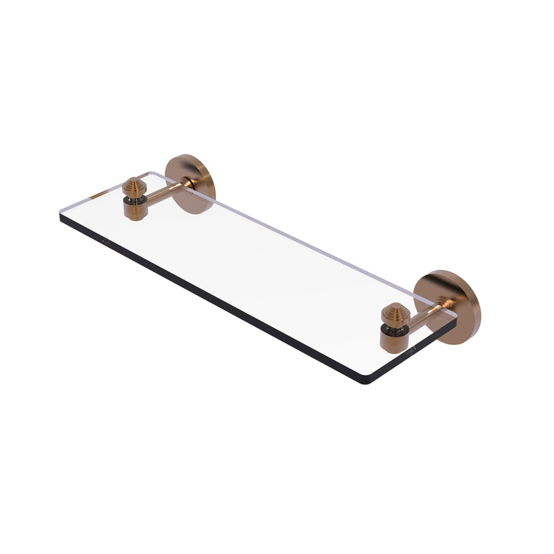 Allied Brass South Beach Collection 16 Inch Glass Vanity Shelf with Beveled Edges SB-1-16-BBR