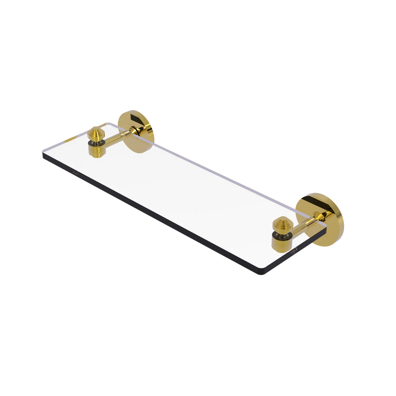 Allied Brass South Beach Collection 16 Inch Glass Vanity Shelf with Beveled Edges SB-1-16-PB