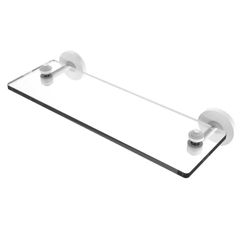 Allied Brass South Beach Collection 16 Inch Glass Vanity Shelf with Beveled Edges SB-1-16-WHM