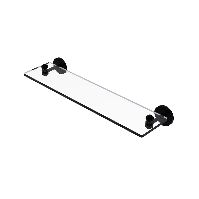 Allied Brass South Beach Collection 22 Inch Glass Vanity Shelf with Beveled Edges SB-1-22-BKM