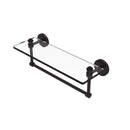 Allied Brass Southbeach Collection 16 Inch Glass Vanity Shelf with Integrated Towel Bar SB-1TB-16-ABZ