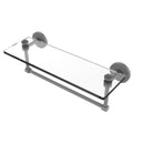 Allied Brass Southbeach Collection 16 Inch Glass Vanity Shelf with Integrated Towel Bar SB-1TB-16-GYM