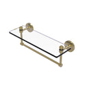 Allied Brass Southbeach Collection 16 Inch Glass Vanity Shelf with Integrated Towel Bar SB-1TB-16-SBR